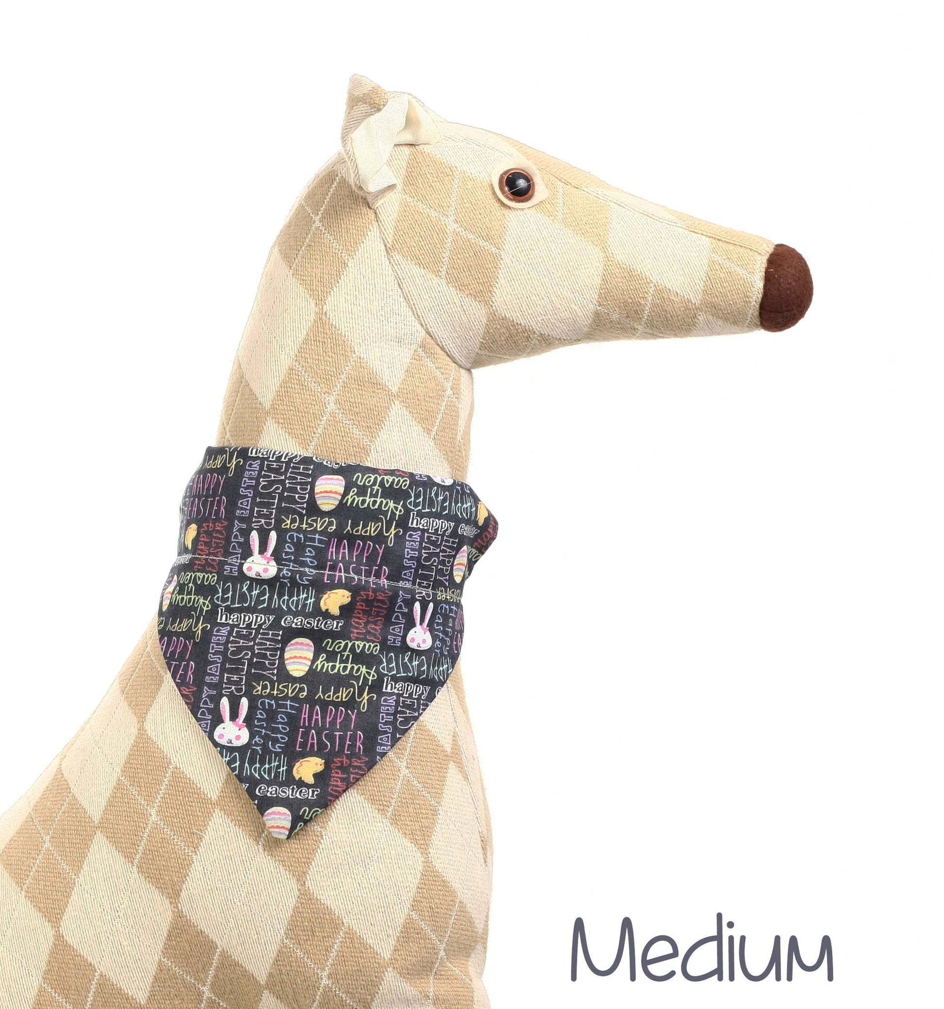 Happy Easter in Chalkboard Scribbles Pet Scarf-2